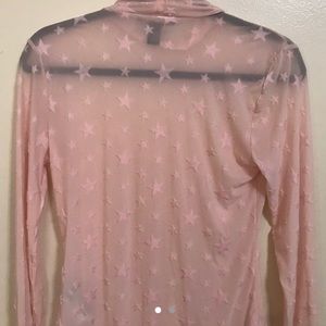 Pink star mesh bodysuit